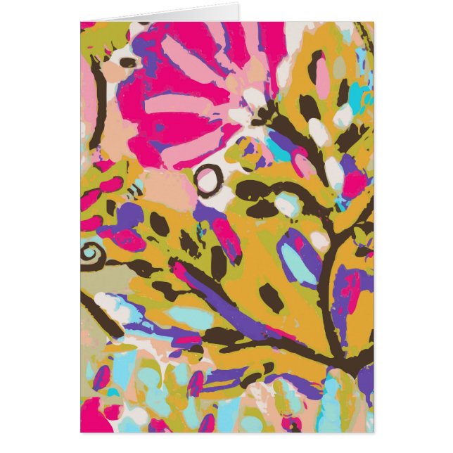 Floral de boho rosa I (Frente)