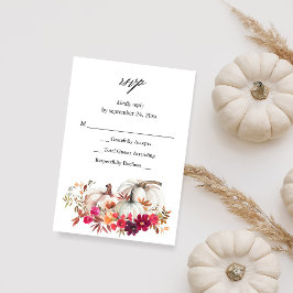 Floral de calabaza blanca no comida RSVP VER