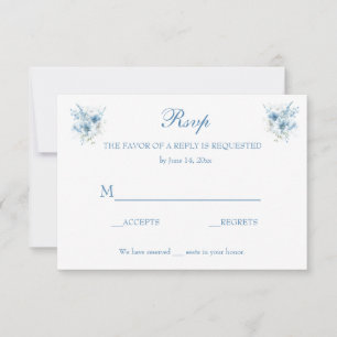 Floral de color azul RSVP