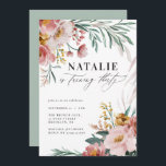 Floral de color crujiente color agua de 30 años co<br><div class="desc">Incursiones florales de color azul,  azul,  verde y rosa en los 30 años. Bonita temática fiesta moderna y elegante.</div>