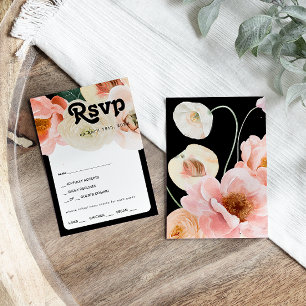 Floral de colores audaces   Tarjeta RSVP de selecc