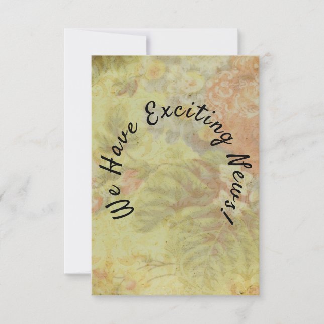 Floral de cosecha rústica salva la fecha (Anverso)