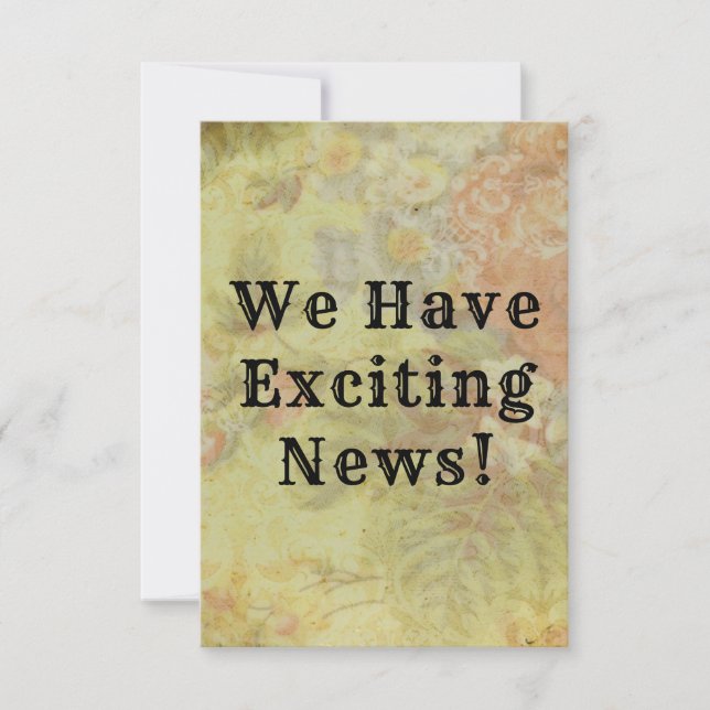 Floral de cosecha rústica salva la fecha (Anverso)