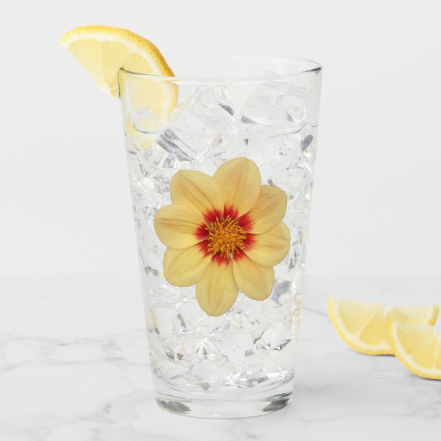 Floral de Dahlia Bloom amarillo (Anverso (hielo))