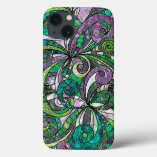 Floral de dibujo duro para iPhone 6 Funda