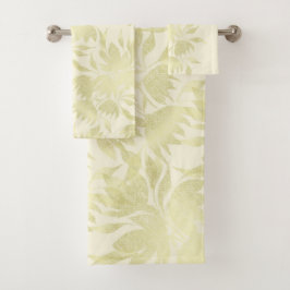 Floral de encaje texturizado beis dorado