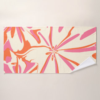 Floral de fantasía - rosa, Naranja y crema