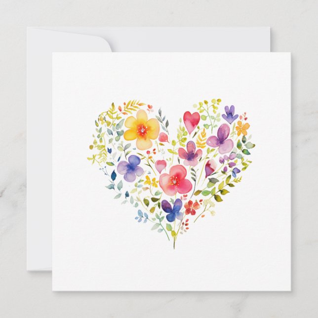 Floral de flores silvestres todas las ocasiones No (Anverso)