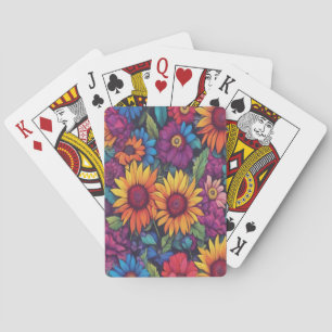 Floral de girasol #212 - Cartas de juego