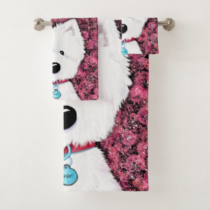 Floral de Impresiones de Westie