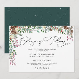 Floral de Invierno | Anuncio de Boda Pospuesta
