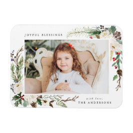 Floral de invierno | Imán fotográfico de vacacione