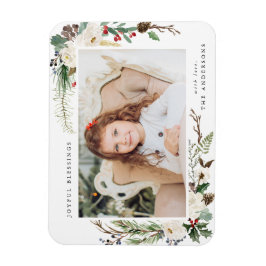 Floral de invierno | Imán fotográfico de vacacione