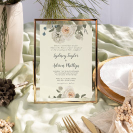Floral de invierno | Invitación a la boda formal c