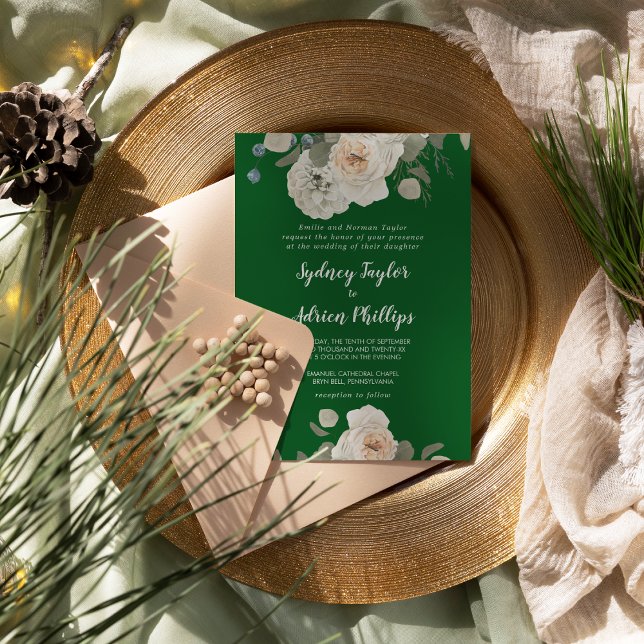 Floral de invierno | Invitación a la boda formal v (Subido por el creador)