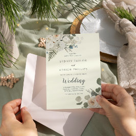 Floral de invierno | Invitación a la boda informal