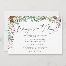 Floral de invierno | Invitación Boda pospuesta