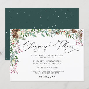 Floral de invierno Invitación Boda pospuesta