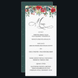 Floral de invierno rústica | Menú Boda moderno<br><div class="desc">Bonitas tarjetas a la carta para complementar los ajustes de la mesa en el boda o el próximo fiesta. Agregue la redacción de su personalizado a este diseño utilizando los cuadros "Editar esta plantilla de diseño" situados en la parte derecha del elemento, o haga clic en el botón azul "Personalizar"...</div>