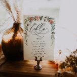 Floral de invierno rústica | Tarjeta de asiento de<br><div class="desc">Las tarjetas de mesa mejoran el aspecto de su tablescape y le ponen el toque final en su día especial. Impresión personalizada de texto de los nombres o números de sus tablas. La impresión de doble cara está incluida en el precio. Agregue la redacción de su personalizado a este diseño...</div>