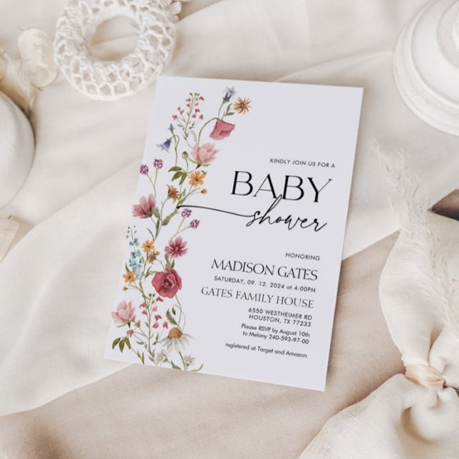 Floral de invitación de Baby Shower (Subido por el creador)