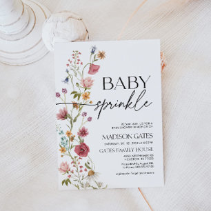 Floral de invitación por rociado de bebé