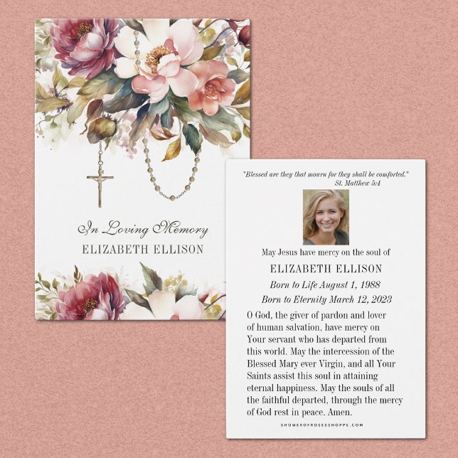 Floral de la oración del funeral de Rosary (Subido por el creador)