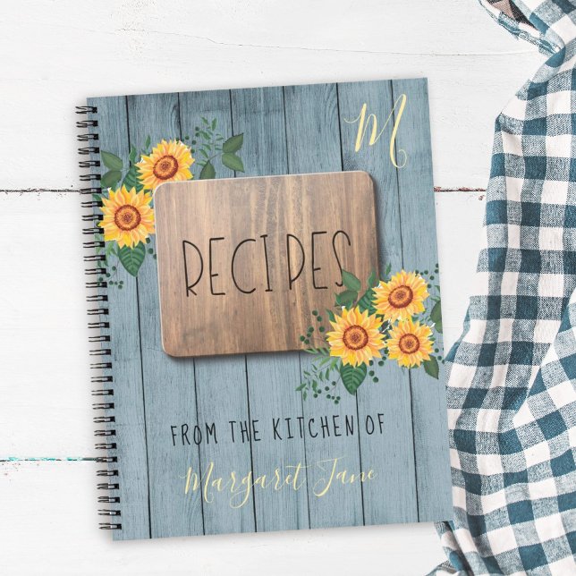 Floral de madera rústica | Libro de recetas para e (Subido por el creador)