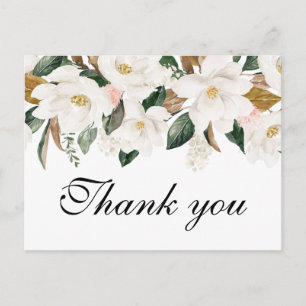 FLORAL DE MAGNOLIA   Gracias tarjeta boda