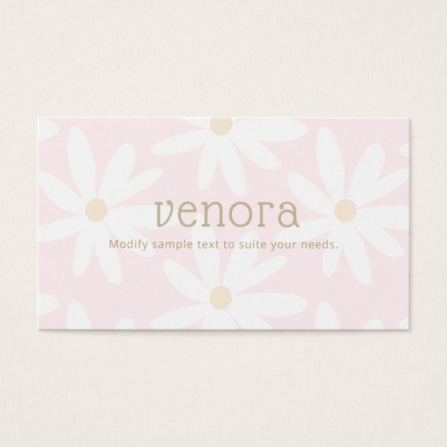 Floral de margarita rosada (Frente)