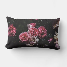 Floral de medianoche, floral oscura, almohada góti