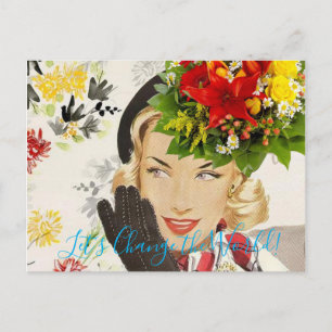 Floral de mujer ventilado de postales