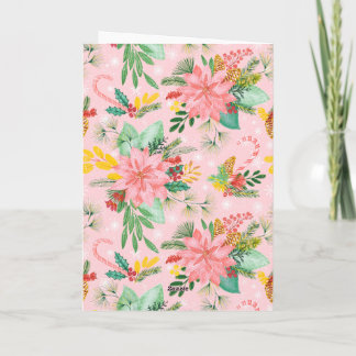 Floral de Navidad Alegre y Brillante Rosa