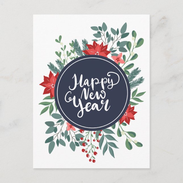 Floral de Navidad | Feliz Año Nuevo (Anverso)
