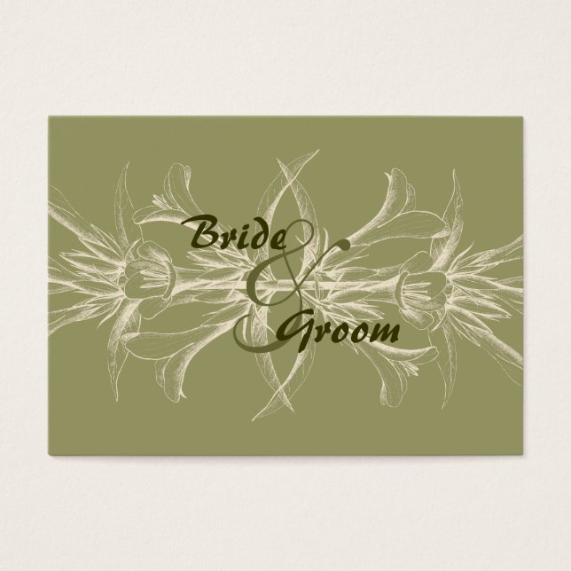 Floral de oliva antigua salva la fecha (Frente)