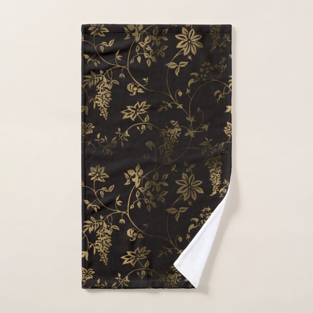 Floral de oro (Toalla de mano)