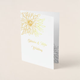 Floral de oro, invitación a la boda, tarjeta de Re