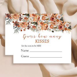 Floral de otoño: cuántos besos, tarjeta de ducha d