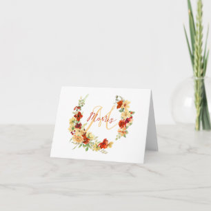 Floral de otoño personalizado 