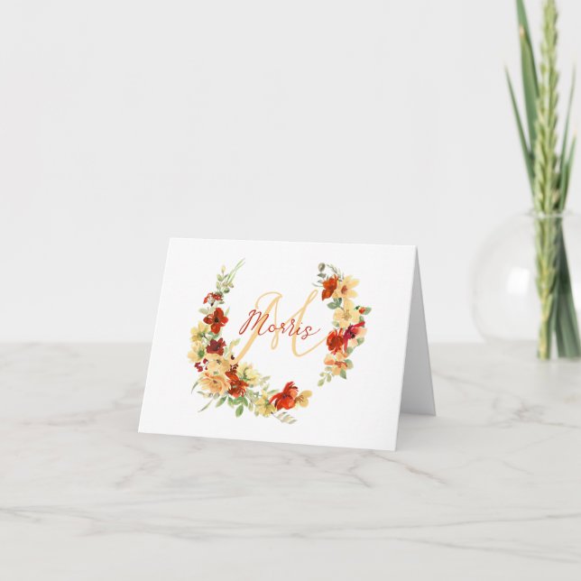 Floral de otoño personalizado  (Anverso)