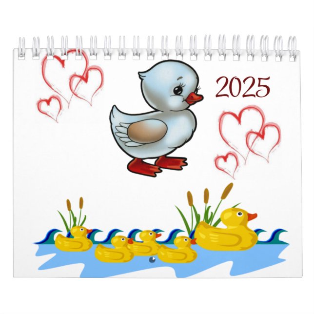 Floral de pato de calendario 2025 (Tapa)