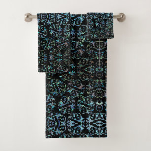 Floral de perla azul turquesa