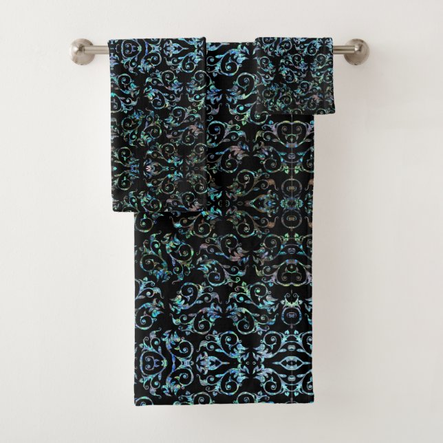 Floral de perla azul turquesa (In situ)