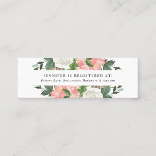 Floral de primavera de Rubor   Tarjetas de registr