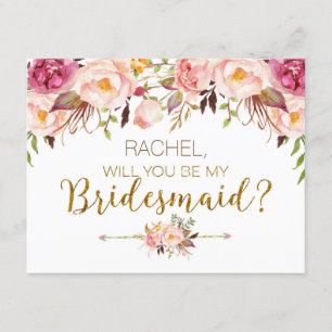 Floral de primavera serás mi tarjeta de dama de ho