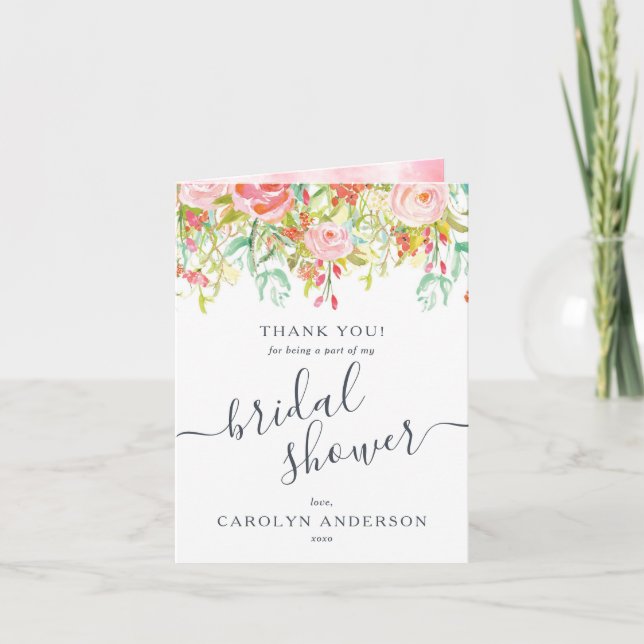 Floral de primavera verano | Agradecimiento para f (Anverso)