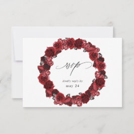 Floral de rosa roja y carne de cristal RSVP