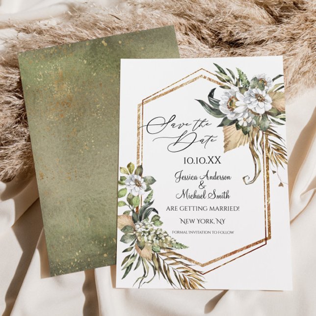 Floral de Sahara Savanna Guardar la invitación de  (Subido por el creador)