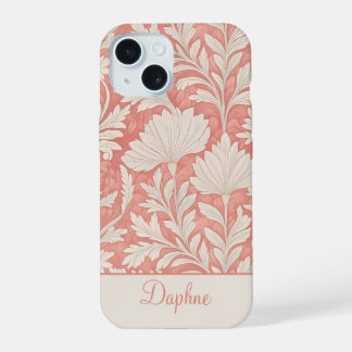 Floral de Shabby Chic rosa y crema personalizada