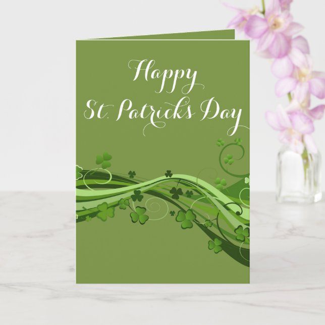 Floral de tarjetas de felicitación del Día de San  (Orquídea)